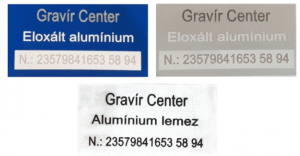 Alumínium gravírozás